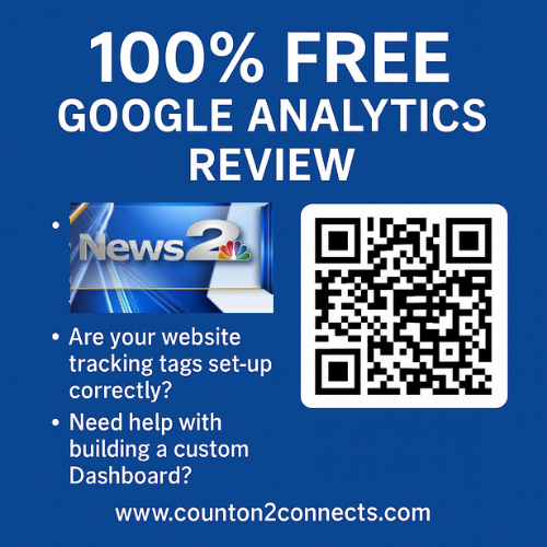 Free Google Analytics Audit - Counton2Connects - 2025 Digital Media Kit - Digital marketing Services Charleston SC